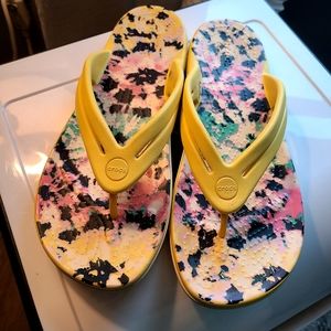 Yellow flip flops